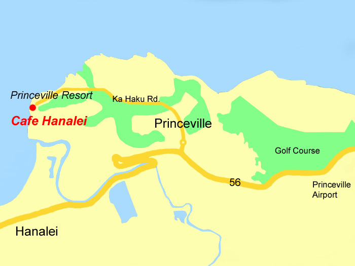 Cafe Hanalei Map